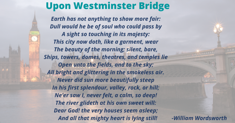 class 11 upon westminster bridge appreciation