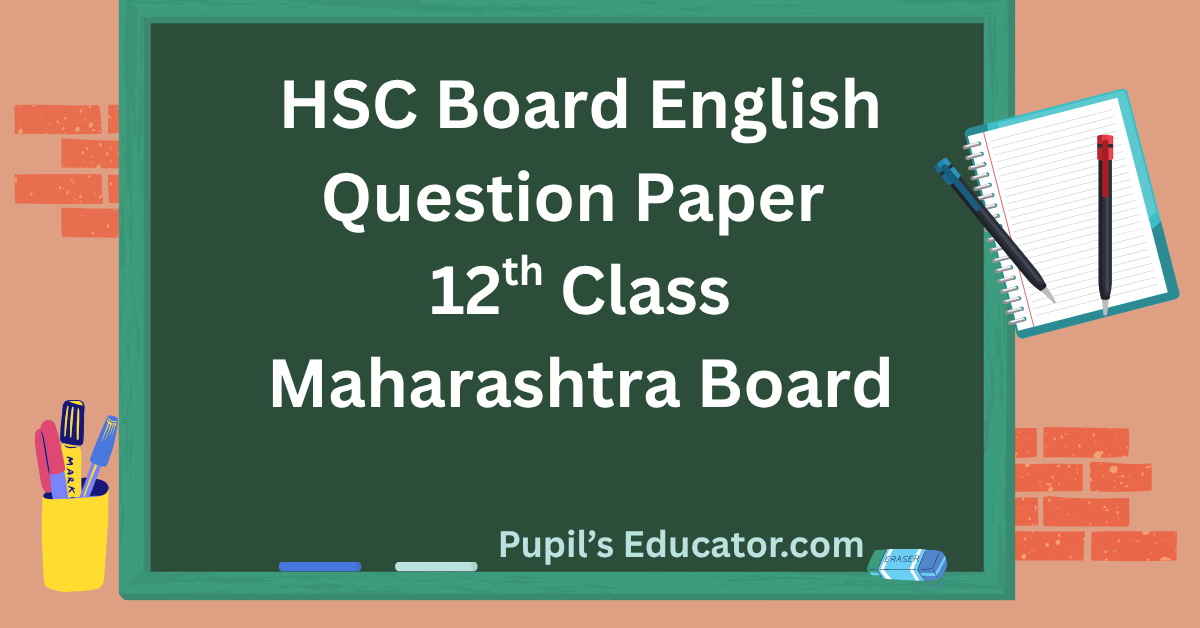 HSC Board English Question Paper 2026